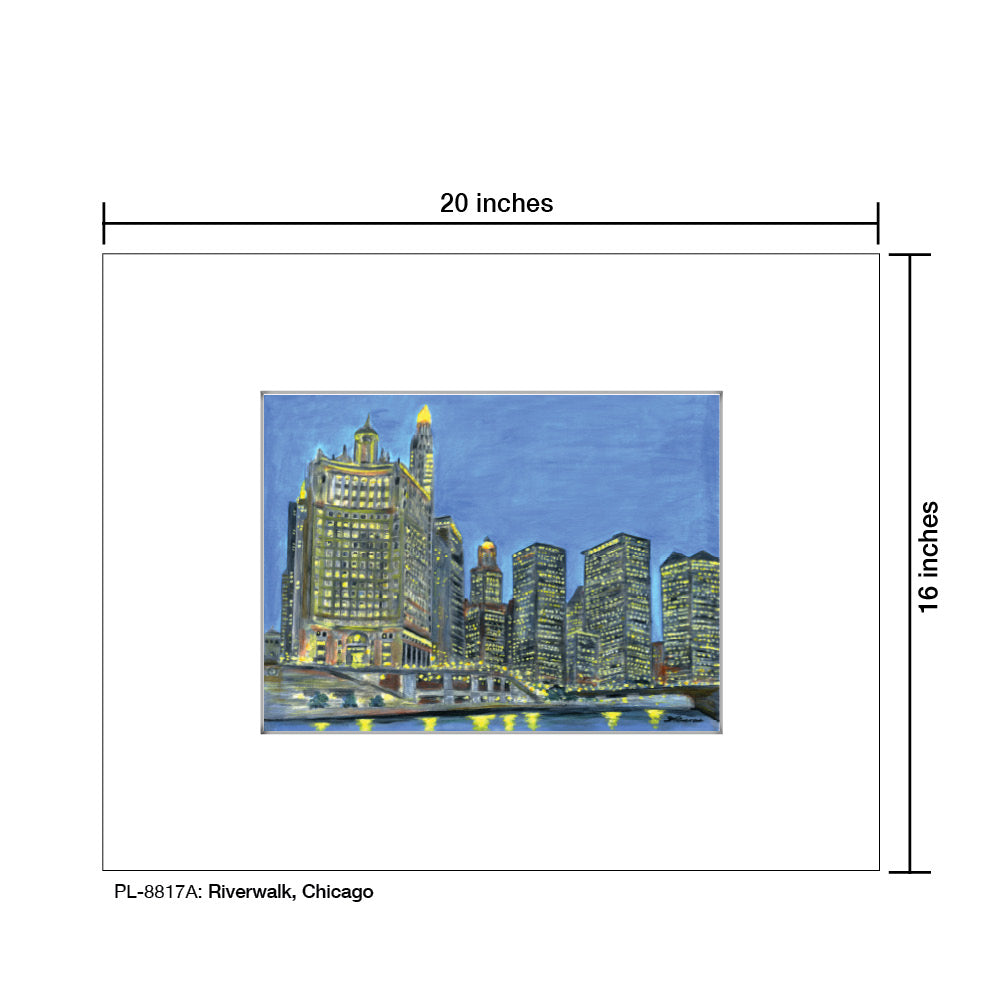 Riverwalk, Chicago, Print (#8817A)