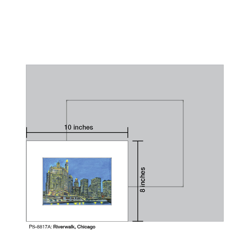 Riverwalk, Chicago, Print (#8817A)