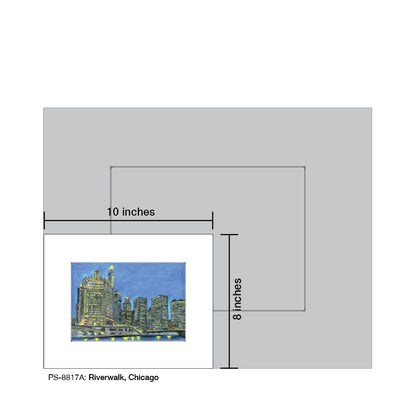 Riverwalk, Chicago, Print (#8817A)