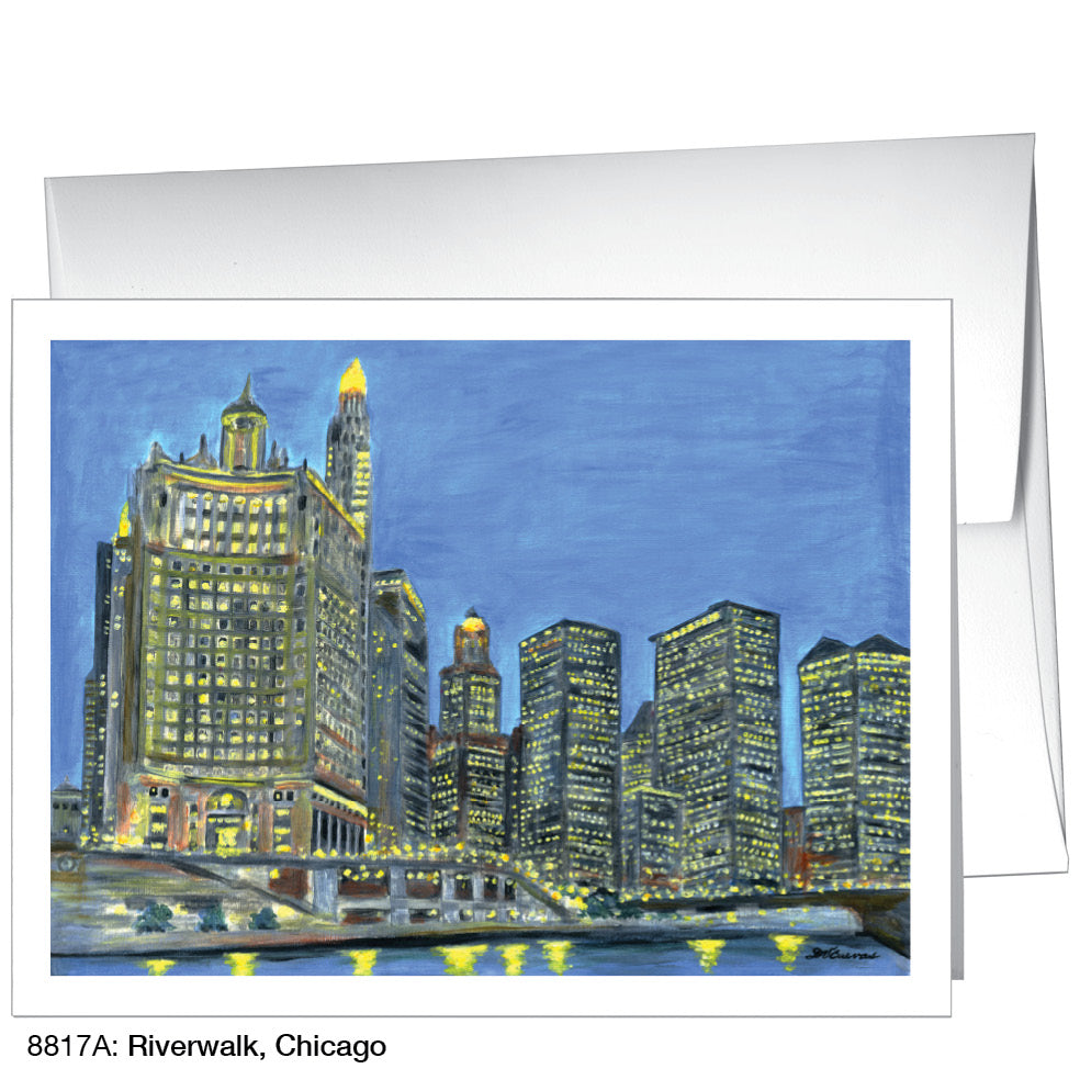 Riverwalk, Chicago, Greeting Card (#8817A), A2 Card, www.printedcanvas.com