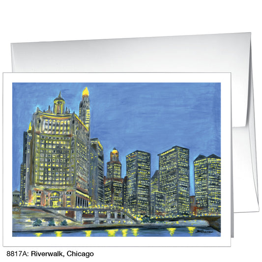 Riverwalk, Chicago, Greeting Card (#8817A), A2 Card, www.printedcanvas.com