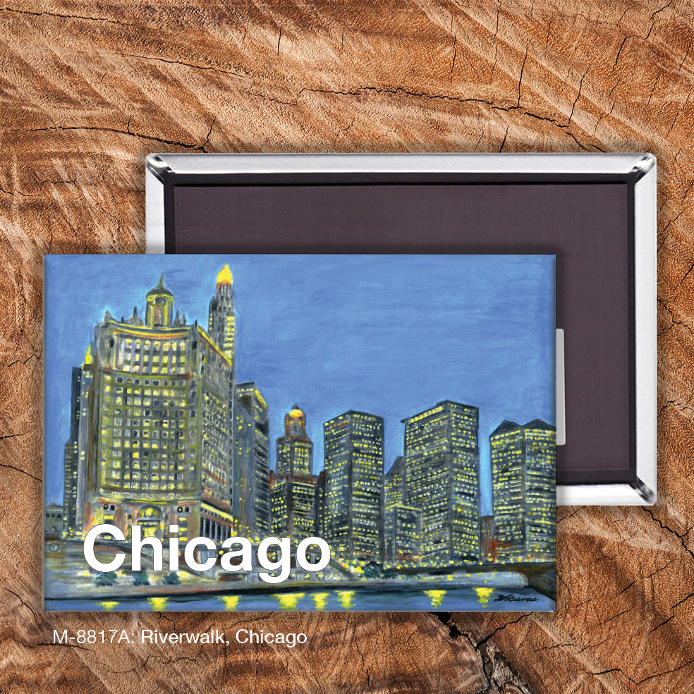 Riverwalk, Chicago, Magnet (M-8817A)