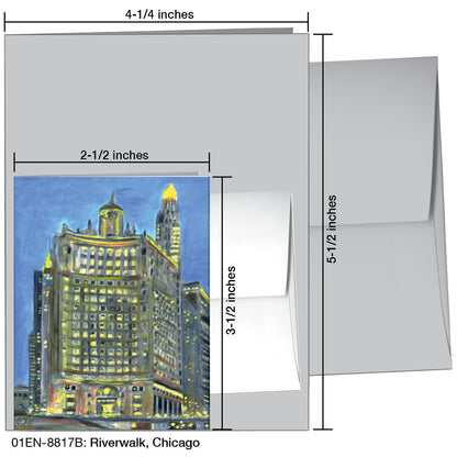 Riverwalk, Chicago, Greeting Card (#8817B)