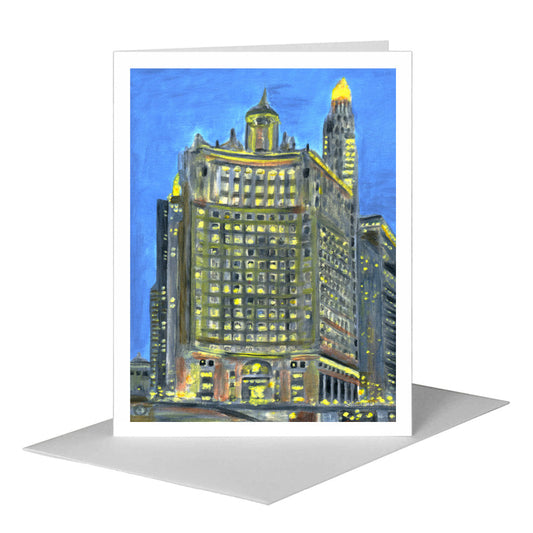 Riverwalk, Chicago, Greeting Card (#8817B) A2 Card Front, www.printedcanvas.com