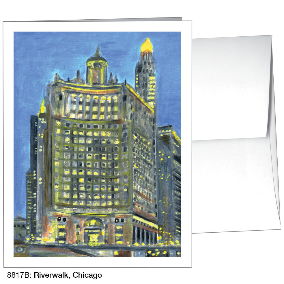 Riverwalk, Chicago, Greeting Card (#8817B), A2 Card, www.printedcanvas.com