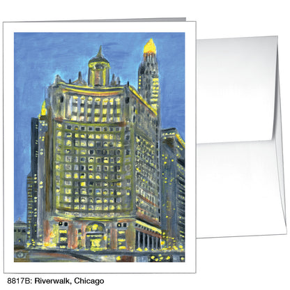 Riverwalk, Chicago, Greeting Card (#8817B), A2 Card, www.printedcanvas.com