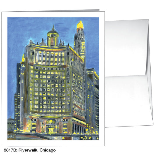 Riverwalk, Chicago, Greeting Card (#8817B), A2 Card, www.printedcanvas.com