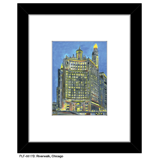 Riverwalk, Chicago, Print (#8817B), Print Matted, www.printedcanvas.com