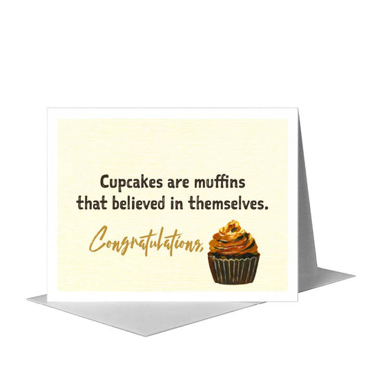 Fudge Cupcake, Greeting Card (#7892D) A2 Card Front, www.printedcanvas.com