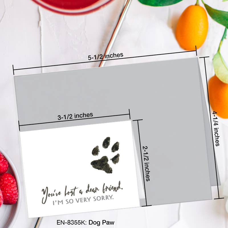 Dog Paw, Greeting Card (8355K), Enclosure, www.printedcanvas.com