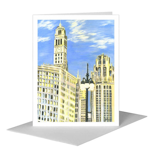 Wrigley & Tribune, Chicago, Greeting Card (#7508A) A2 Card Front, www.printedcanvas.com