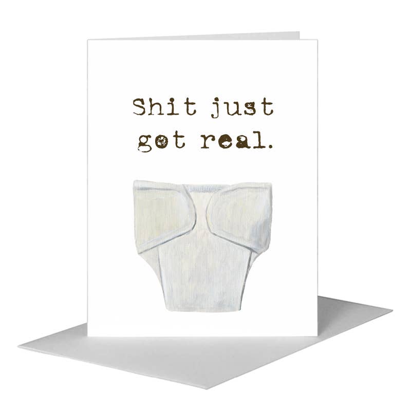 Diaper, Greeting Card (#7946Y), A2 Card Front, www.printedcanvas.com