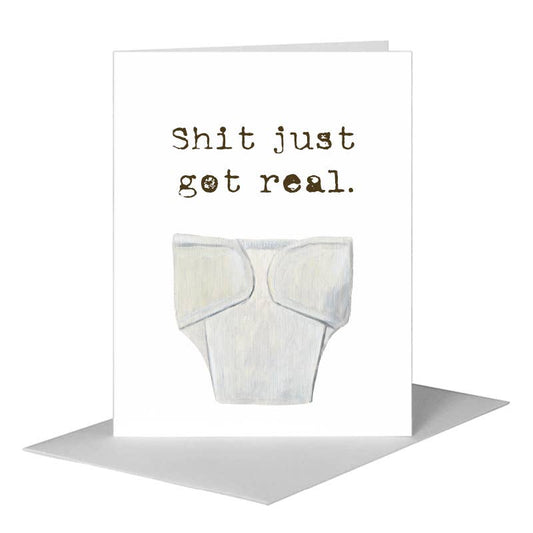 Diaper, Greeting Card (#7946Y) A2 Card Front, www.printedcanvas.com