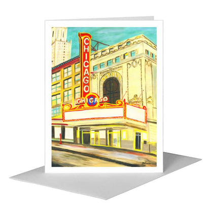 Chicago Theater, Greeting Card (#7507A) A2 Card Front, www.printedcanvas.com