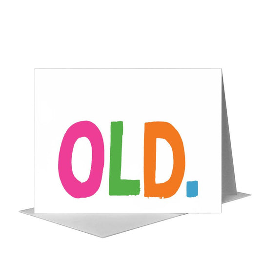 Old, Greeting Card (#8629V) A2 Card Front, www.printedcanvas.com
