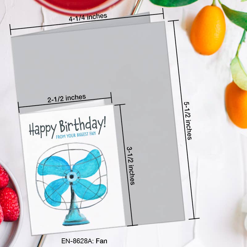 Fan, Greeting Card (8628A), Enclosure, www.printedcanvas.com