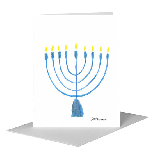 Menorah, Greeting Card (#8562A) A2 Card Front, www.printedcanvas.com