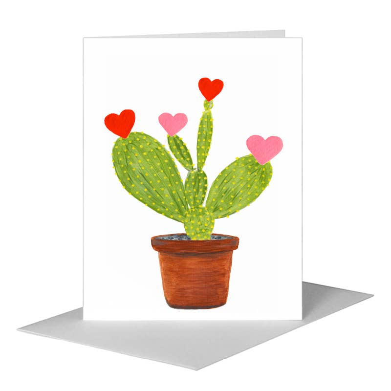 Bunny Ears Cactus, Greeting Card (#8625F) A2 Card Front, www.printedcanvas.com