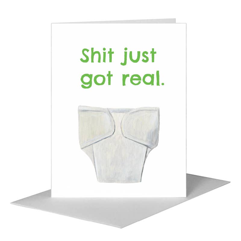 Diaper, Greeting Card (#7946Z) A2 Card Front, www.printedcanvas.com