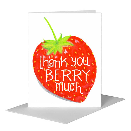 Strawberry, Greeting Card (#8630M) A2 Card Front, www.printedcanvas.com