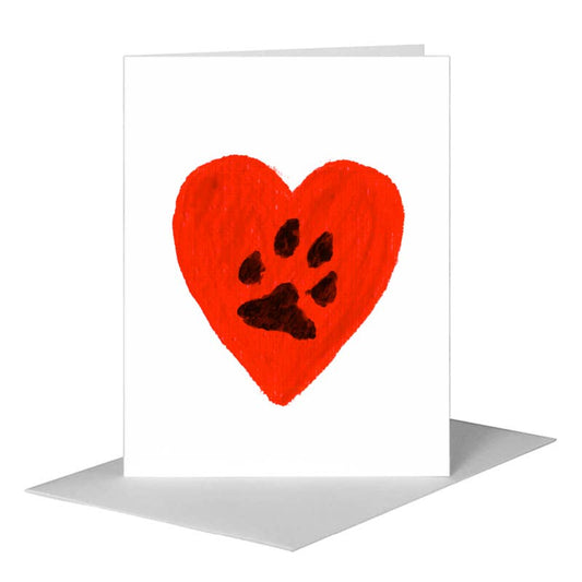 Dog Paw, Greeting Card (#8355J) A2 Card Front, www.printedcanvas.com
