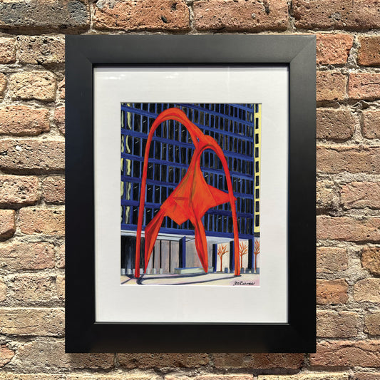 Calder Flamingo Sculpture, Chicago, Original