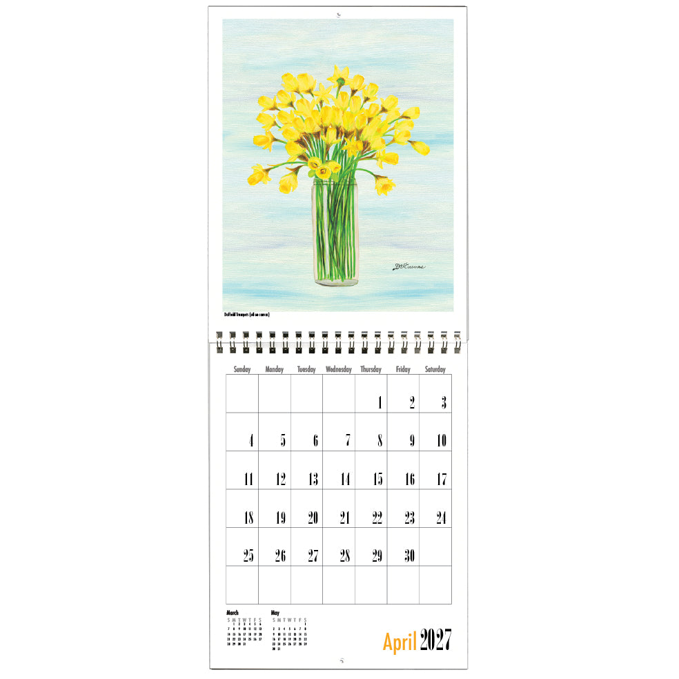 Hanging Letter Calendar, Botanicals