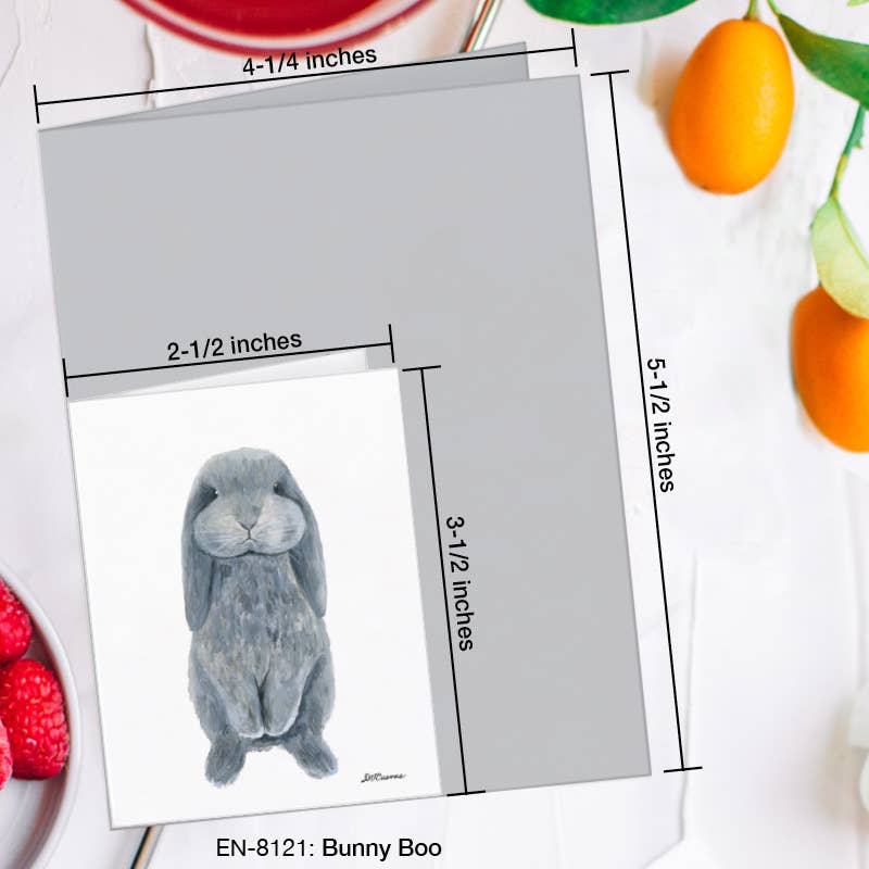 Bunny Boo, Greeting Card (8121A), Enclosure Card, www.printedcanvas.com