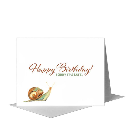 Snail, Greeting Card (#8116A) A2 Card Front, www.printedcanvas.com