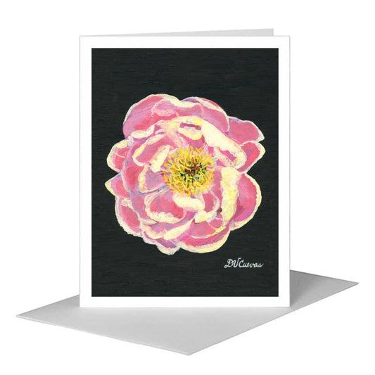 Peony 2, Greeting Card (#7268A) A2 Card Front, www.printedcanvas.com