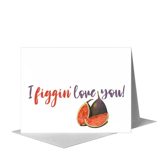 Sliced Fig, Greeting Card (#7926B) A2 Card Front, www.printedcanvas.com