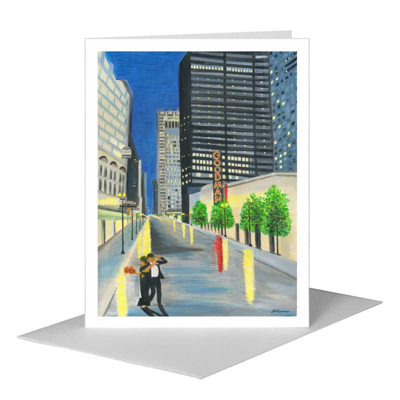 Goodman Theater, Chicago, Greeting Card (#7837C) A2 Card Front, www.printedcanvas.com