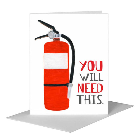 Extinguisher, Greeting Card (#8610E) A2 Card Front, www.printedcanvas.com