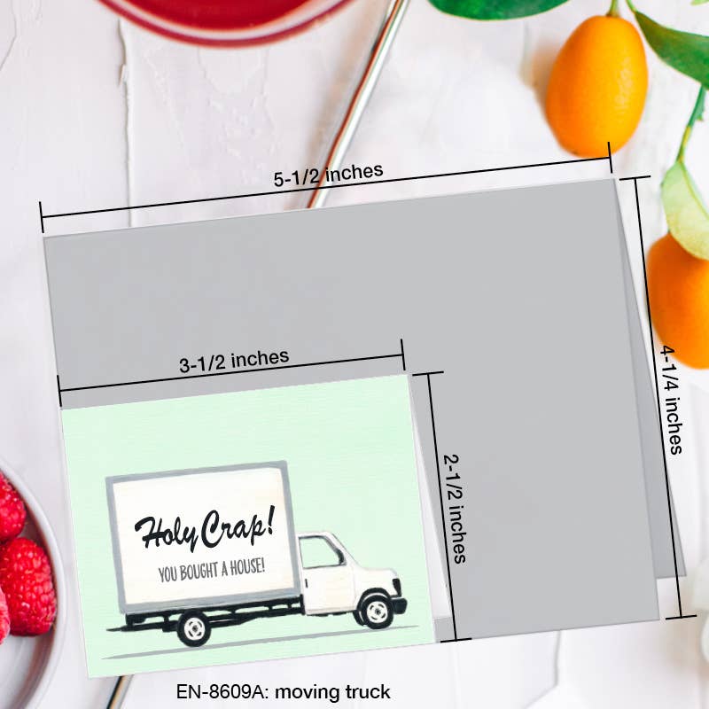 Moving Truck, Greeting Card (8609A), Enclosure, www.printedcanvas.com