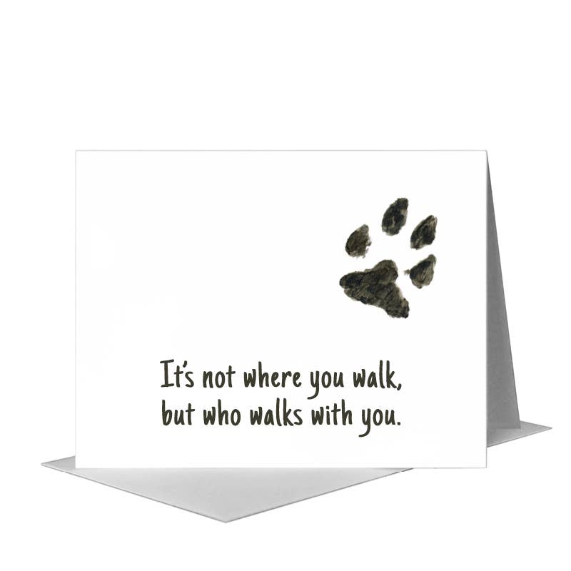 Dog Paw, Greeting Card (#8355E) A2 Card Front, www.printedcanvas.com