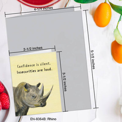 Rhino, Greeting Card (8364B), Enclosure, www.printedcanvas.com