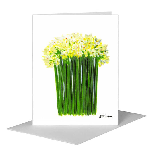 Narcissus, Greeting Card (#7168A) A2 Card Front, www.printedcanvas.com