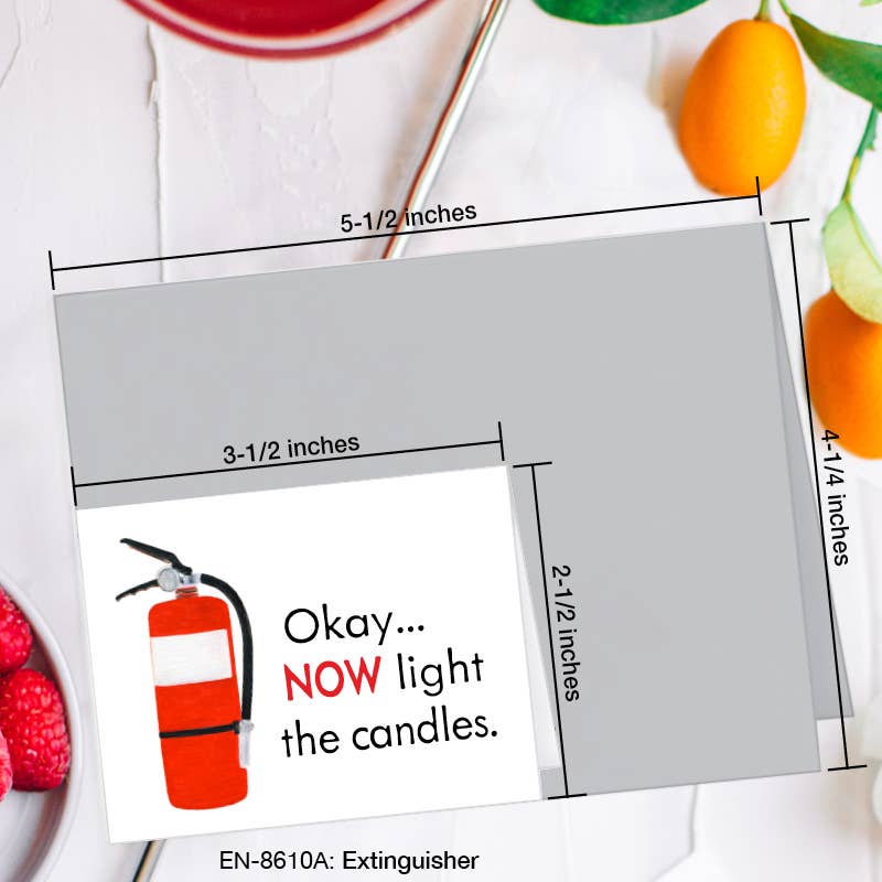 Extinguisher, Greeting Card (8610A), Enclosure, www.printedcanvas.com