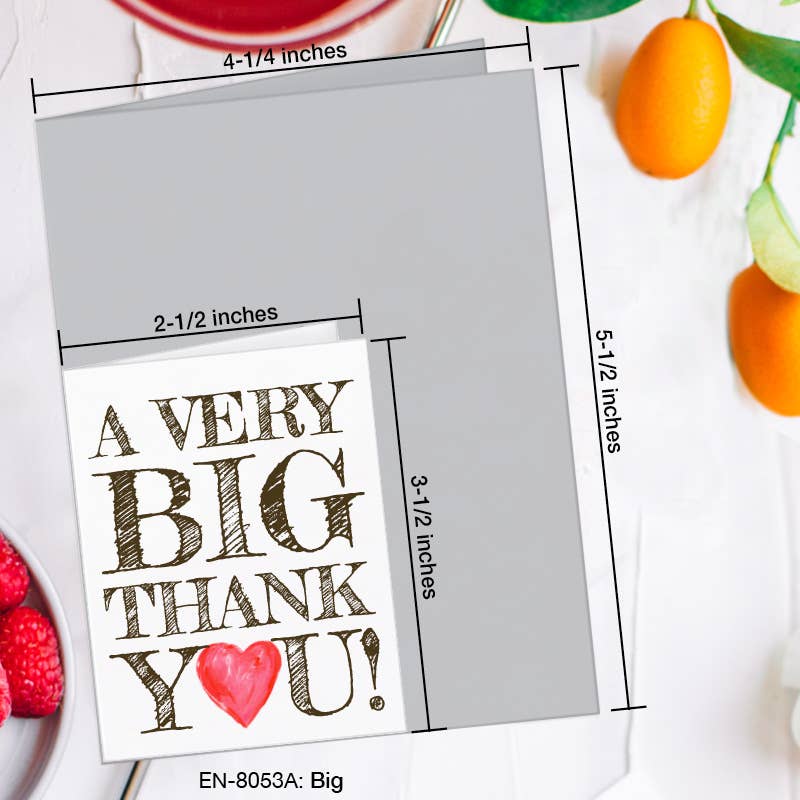 Big, Greeting Card (8053A), Enclosure Card, www.printedcanvas.com
