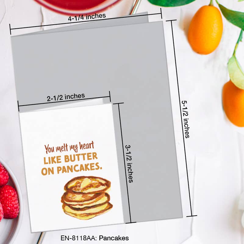 Pancakes, Greeting Card (8118AA), Enclosure, www.printedcanvas.com