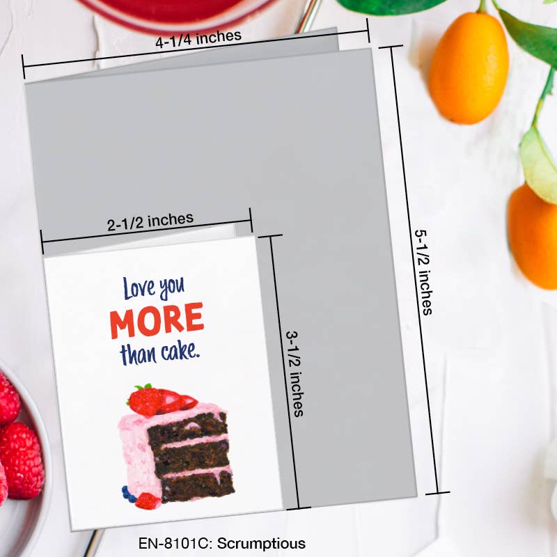 Scrumptious, Greeting Card (8101C), Enclosure, www.printedcanvas.com
