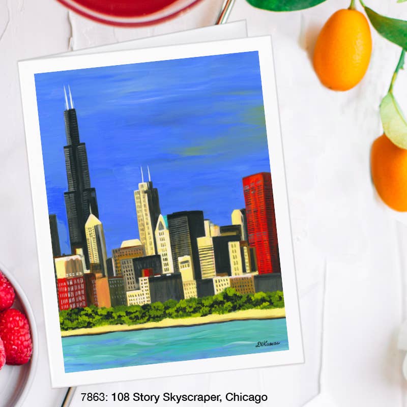 Willis Tower, Chicago, Greeting Card (7364G), Enclosure Card, www.printedcanvas.com