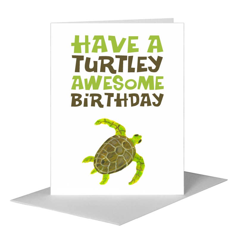 Turtle, Greeting Card (#7995B) A2 Card Front, www.printedcanvas.com