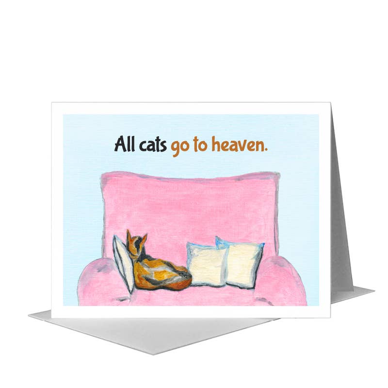 Cat Pillows, Greeting Card (#8016B), A2 Card Front, www.printedcanvas.com