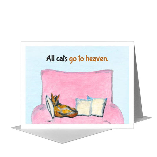 Cat Pillows, Greeting Card (#8016B) A2 Card Front, www.printedcanvas.com