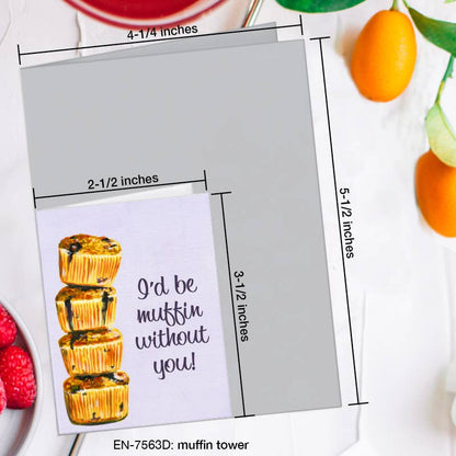 Muffin Tower, Greeting Card (7563D), Enclosure, www.printedcanvas.com