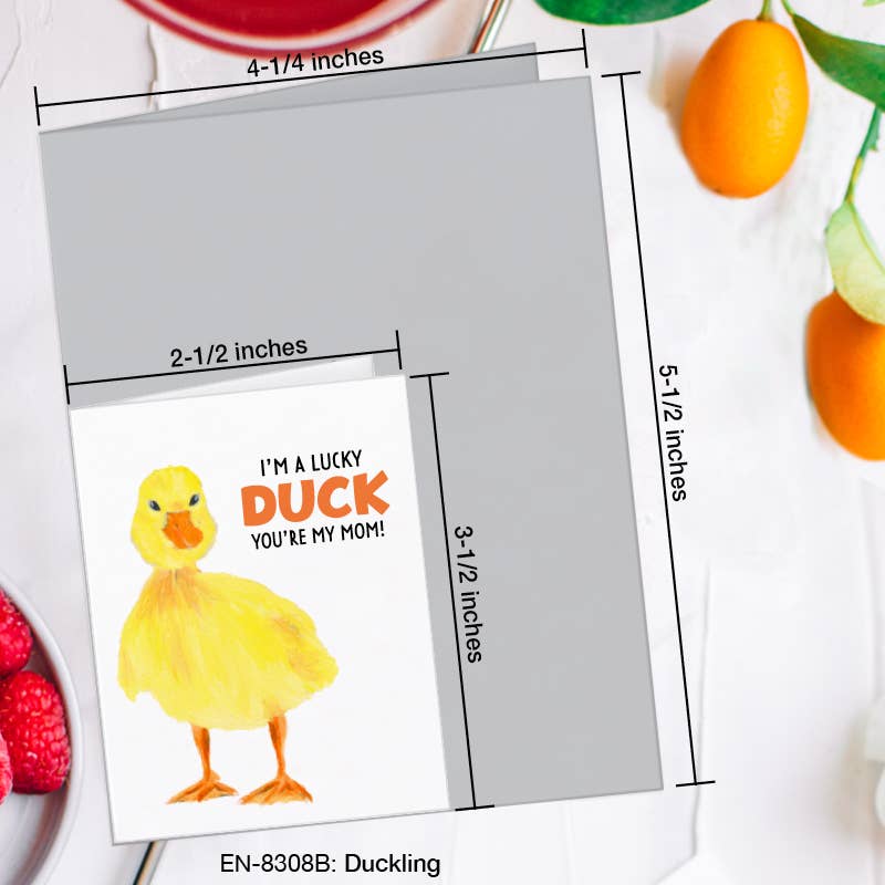 Duckling, Greeting Card (8308B), Enclosure, www.printedcanvas.com