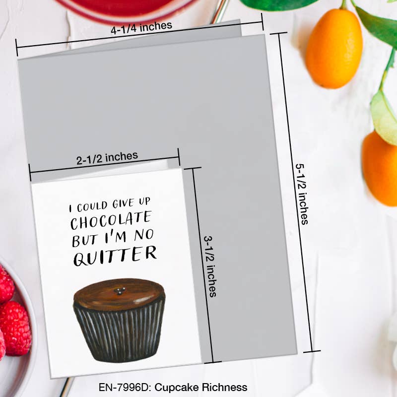 Cupcake Richness, Greeting Card (7996D), Enclosure, www.printedcanvas.com