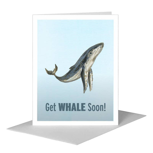Humpback Whale, Greeting Card (#8388C) A2 Card Front, www.printedcanvas.com