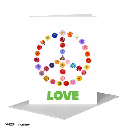 Peace Symbol, Greeting Card (#8591F) A2 Card Front, www.printedcanvas.com